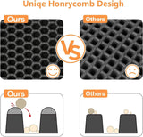 Conlun Cat Litter Mat Cat Litter Trapping Mat, Honeycomb Double Layer Design, Urine and Water Proof Material, Scatter Control, Less Waste,Easier to Clean,Washable